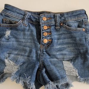 Kids Celebrity Pink Denim distressed shorts